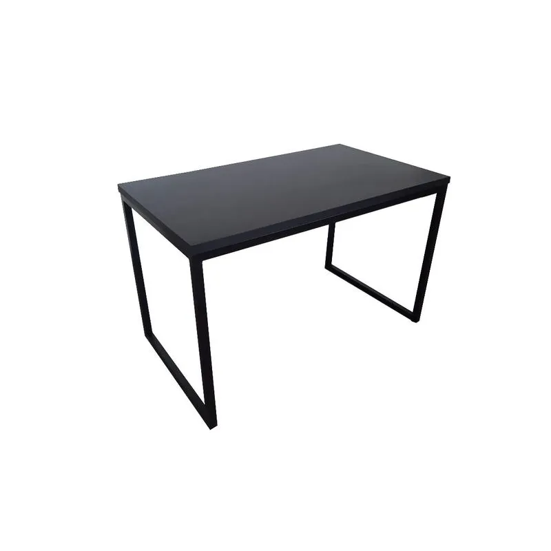 Mesa de Jantar Industrial 135X79cm Preto com Preto - M13579PTOPTO