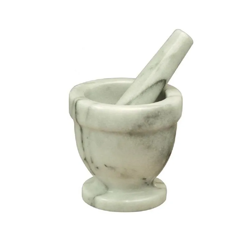 Pilão Alto De Mármore Para Temperos 10 Cm Branco Hudson Home