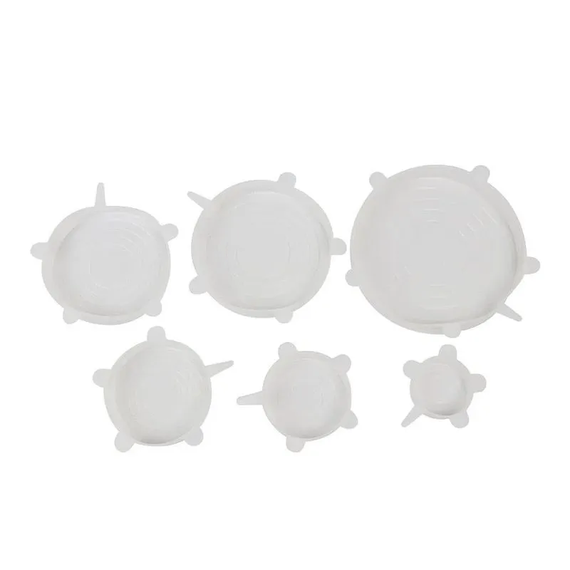 Conjunto com 6 tampas hudson home herméticas expansíveis