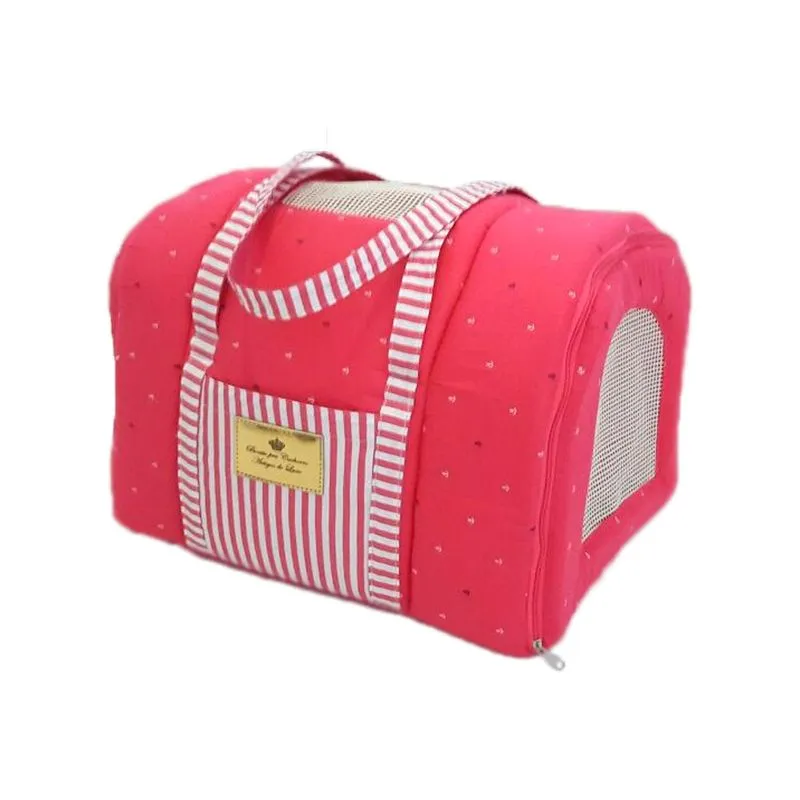 Bolsa Transporte Bonito pra Cachorro para Cães Náutico Pink