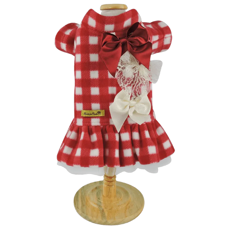Vestido Soft Xadrez Vermelho GG