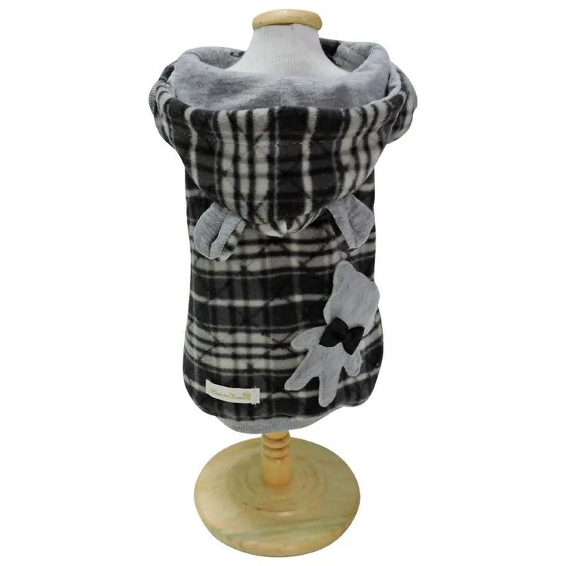 Blusa Capuz Urso Xadrez - M