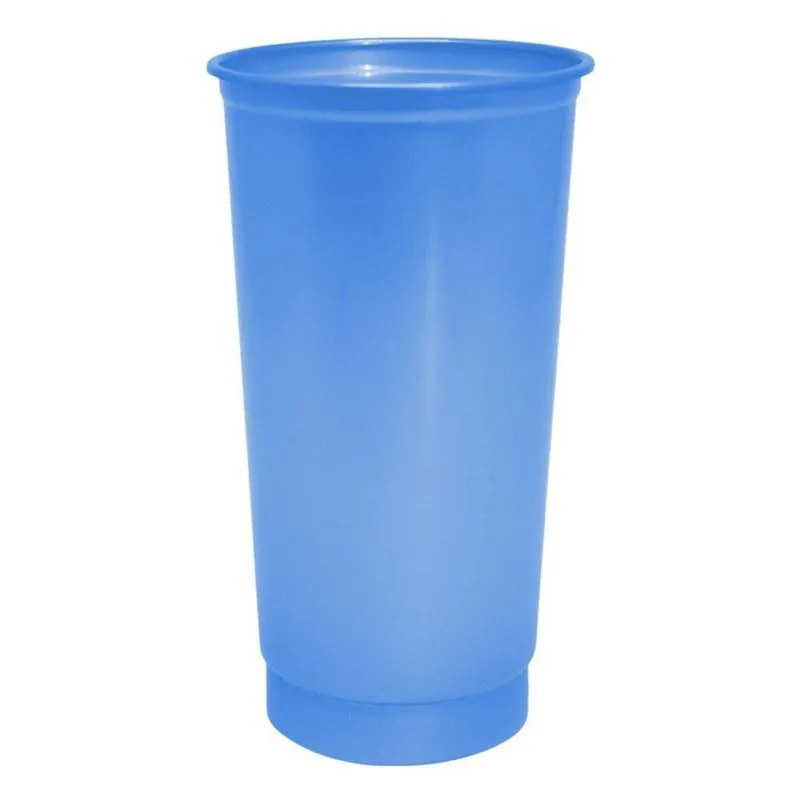 Copo De Plástico Color Drink Azul - 300ml - 10 Unidades