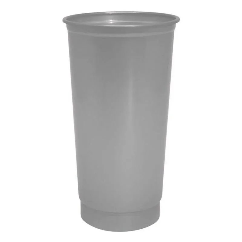 Copo De Plástico Color Drink Prata - 300ml - 10 Unidades