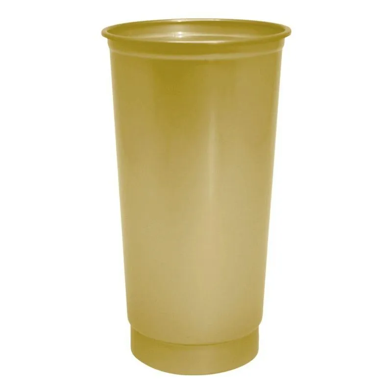 Copo De Plástico Color Drink Dourado - 300ml - 10 Unidades