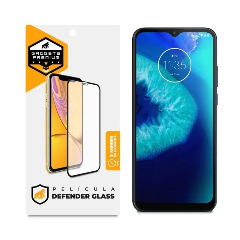 Película Defender Glass Para Motorola Moto G8 Power - Preta - Gshield - Gshield