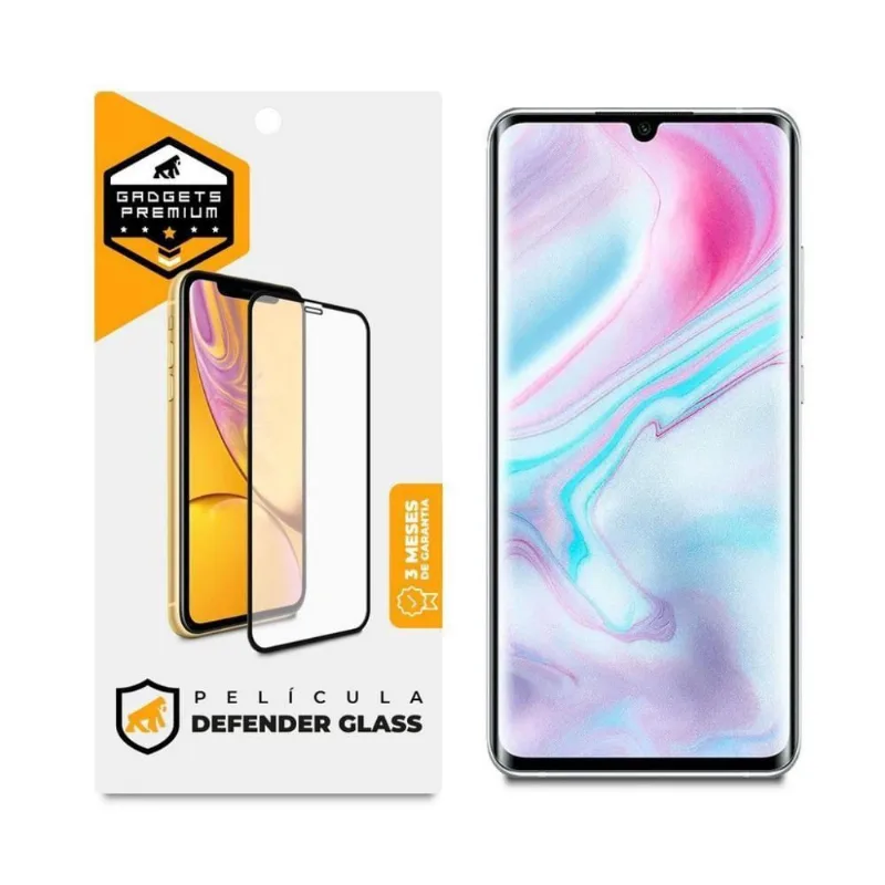 Película Defender Glass Para Xiaomi Redmi Note 10 4G - Preta - Gshield - Gshield