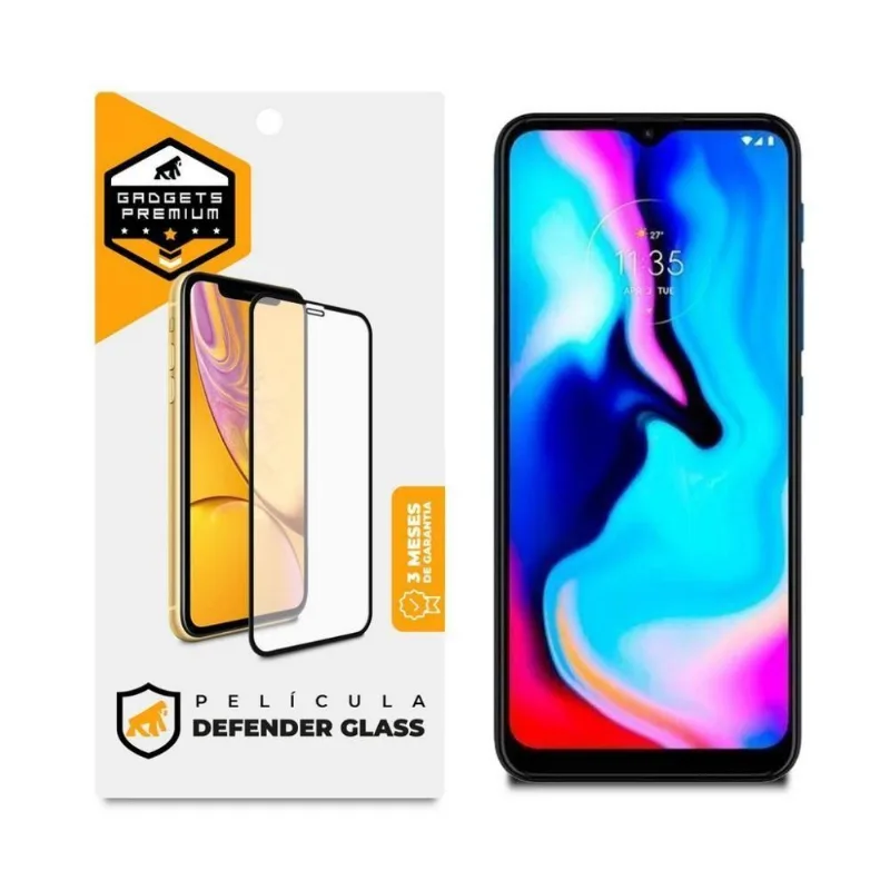 Película Defender Glass Para Motorola Moto E7 Plus - Preta - Gshield - Gshield