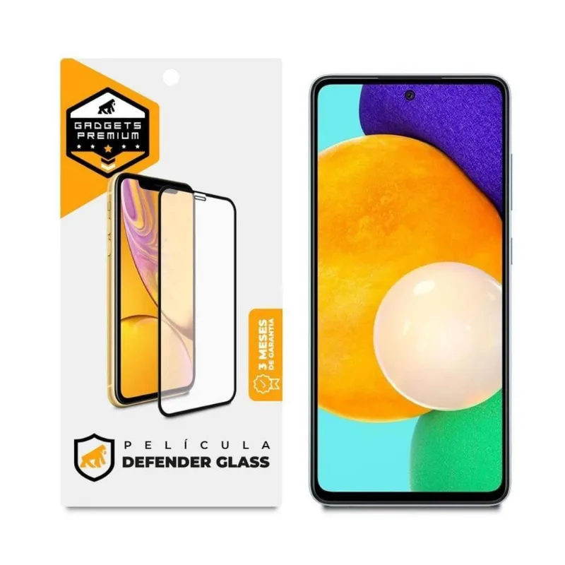 Película Defender Glass Para Samsung Galaxy A52 4G - Preta - Gshield - Gshield