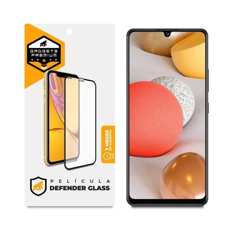 Película Defender Glass Para Samsung Galaxy A42 5G - Preta - Gshield - Gshield