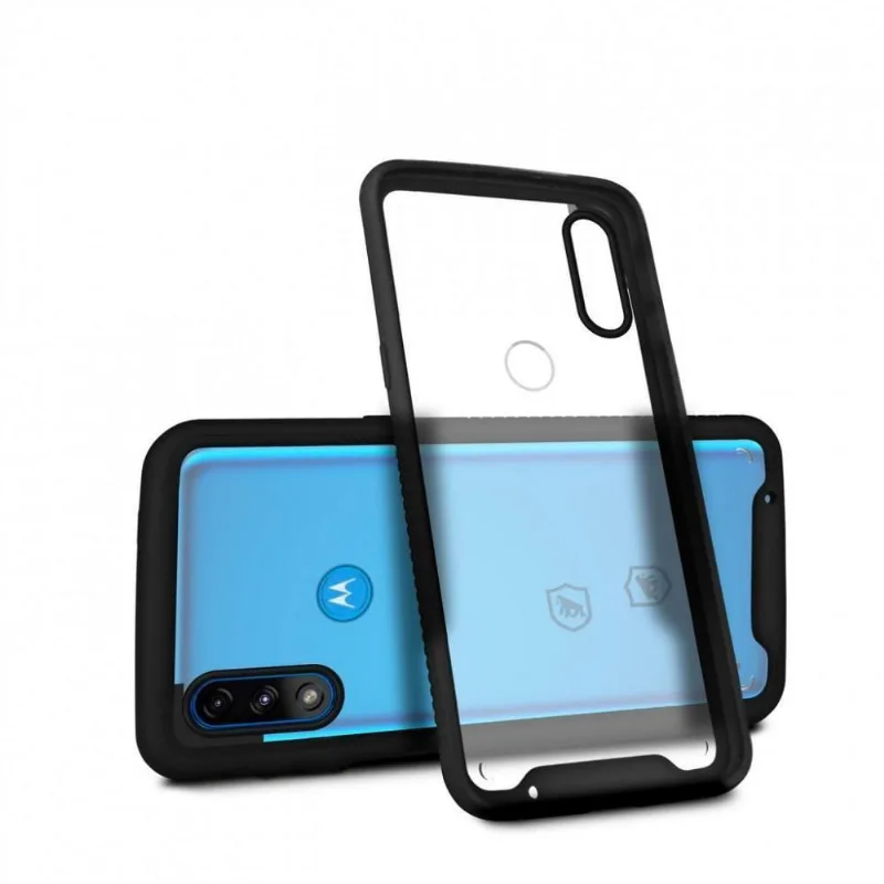 Capa Case Capinha Stronger Preta Para Motorola Moto E7 Power - Gshield