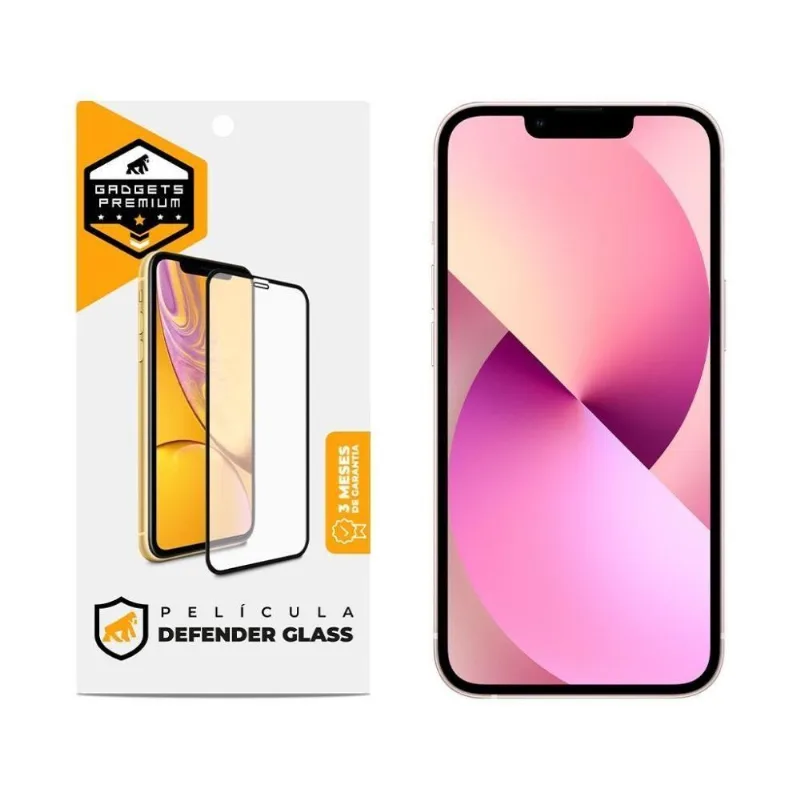 Película Defender Glass Para Iphone 13 Mini - Preta - Gshield - Gshield