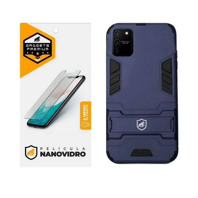 Kit Capa Case Capinha Armor E Pelicula Nano Vidro Samsung Galaxy S10 Lite - Gshield - Gshield