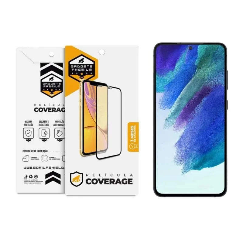 Película Coverage 5D Pro Preta Para Samsung Galaxy S21 Fe - Gshield - Gshield