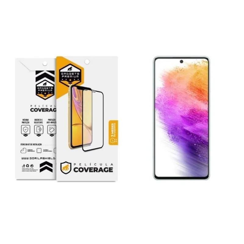 Película Coverage 5D Pro Preta Para Samsung Galaxy A73 5G - Gshield - Gshield