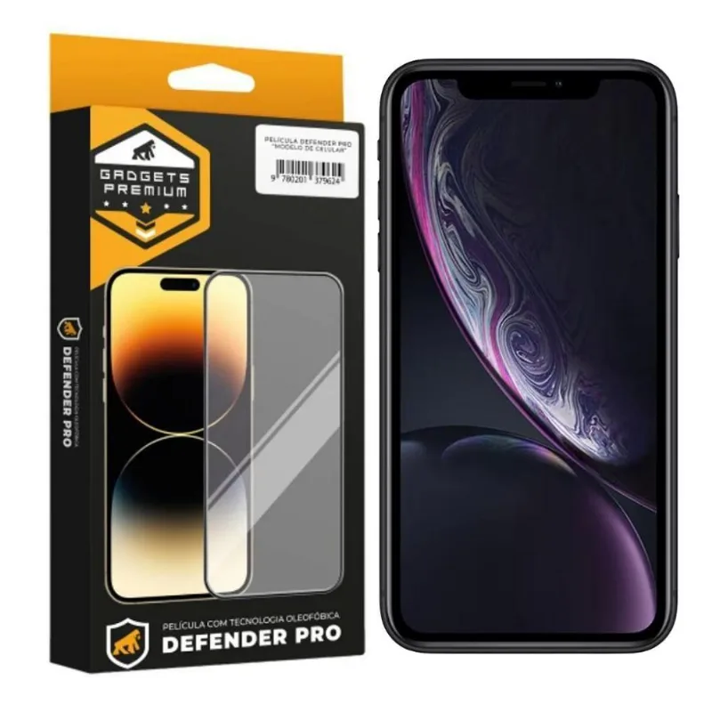 Película Para Iphone Xr - Defender Pro - Preta - Gshield - Gshield