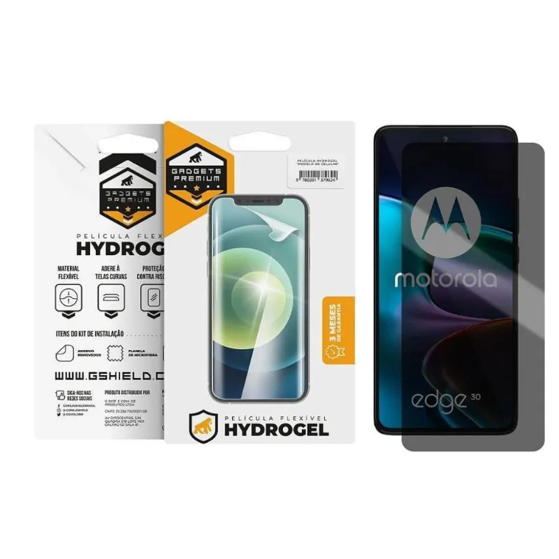Película Para Motorola Moto Edge 30 - Privacidade Hydrogel - Gshield - Gshield