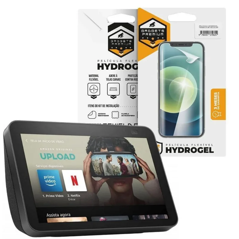 Película Para Alexa Echo Show 8 - 1ª E 2° Geração - Hydrogel Hd - Gshield - Gshield