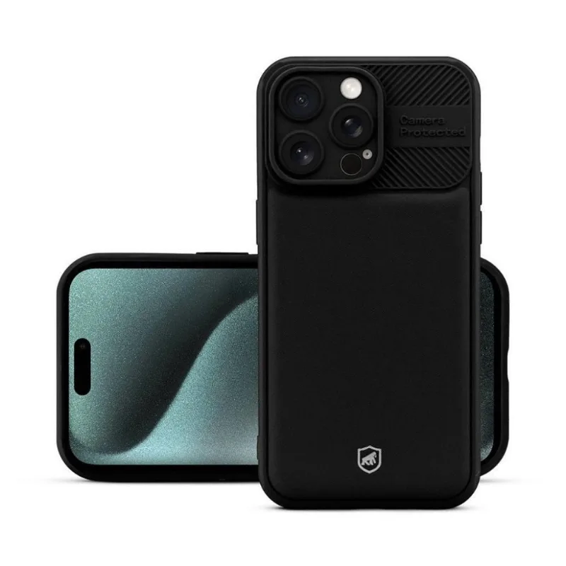 Capa Case Para Iphone 15 Pro Max - Symetric Preta - Gshield - Gshield
