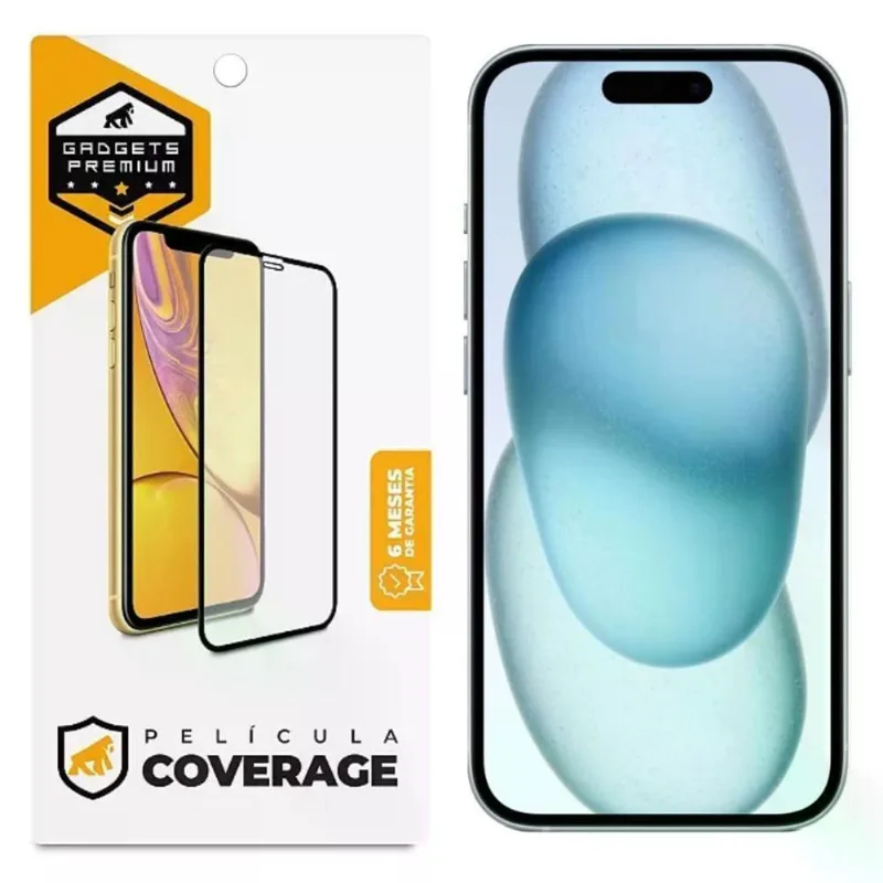 Película Para Iphone 15 - Coverage 5d Pro Preta - Gshield - Gshield