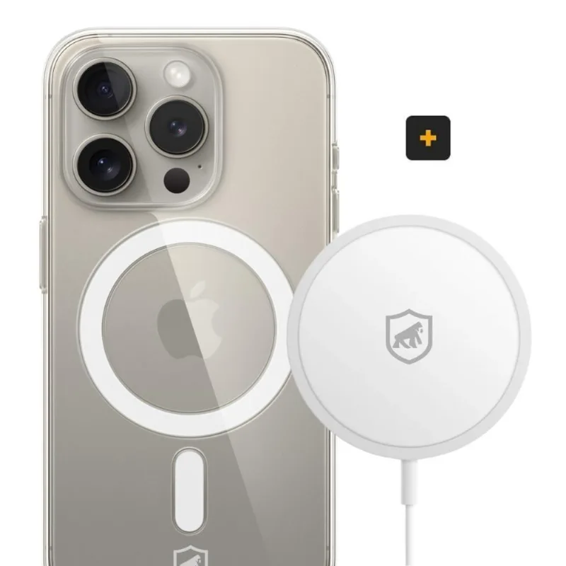 Kit Magsafe - Carregador E Capa Para Iphone 15 Pro Max - Gshield - Gshield