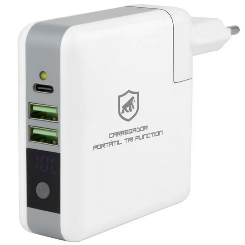 Carregador 3 em 1 Turbo QC 3.0 - GSHIELD - 6.700 mAh e Indunção - E8FUZCAV2