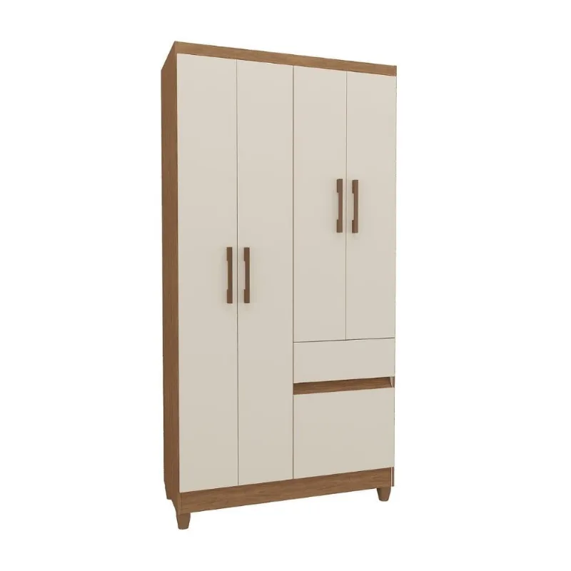 Ropero Aruba 5 Puertas 1 Cajón MDP Acacia/natura Off White