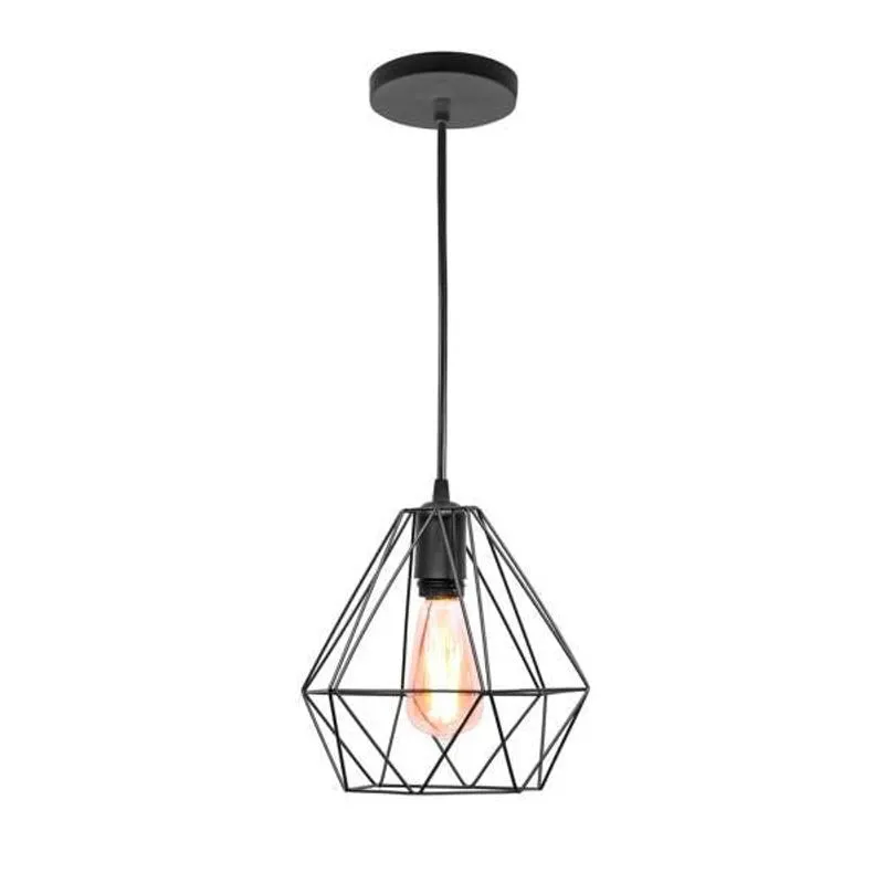 Pendente Aramado Diamante Mini Preto