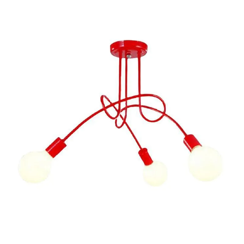Pendente Sputnik Assimétrico Para 3 Lâmpadas Vermelho Pendente Sputnik Assimétrico Para 3 Lâmpadas Vermelho