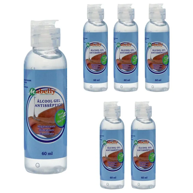 Álcool Em Gel 60ml Com 6 Unidades