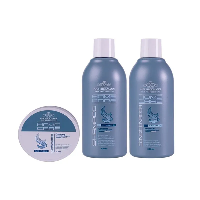 Kit Completo Cabelos loiros - Ana Hickmann - Linha Home Care
