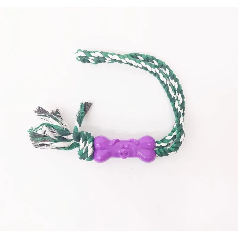 Mordedor Corda Osso para Cães Roxo