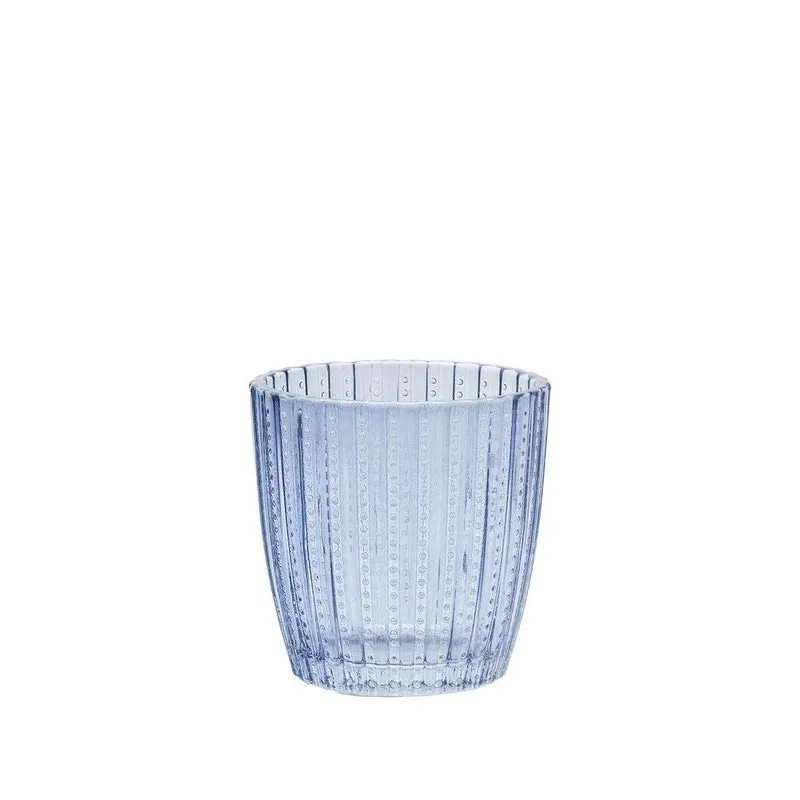 Porta Vela Vidro Marielle - Azul