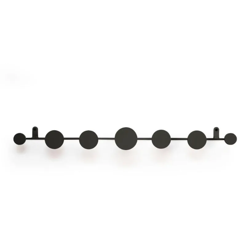 Cabideiro de Parede de Metal Cózar Preto 68 cm
