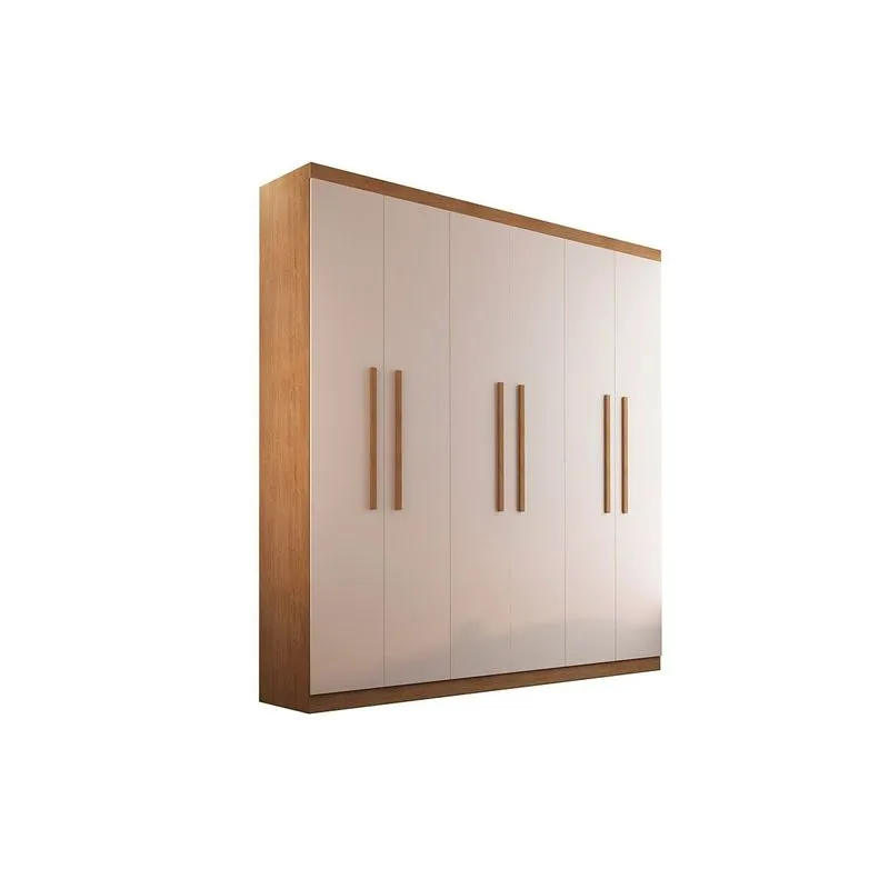 Roupeiro Rufato Espanha 6 Portas e 2 Gavetas Imbuia/Whit