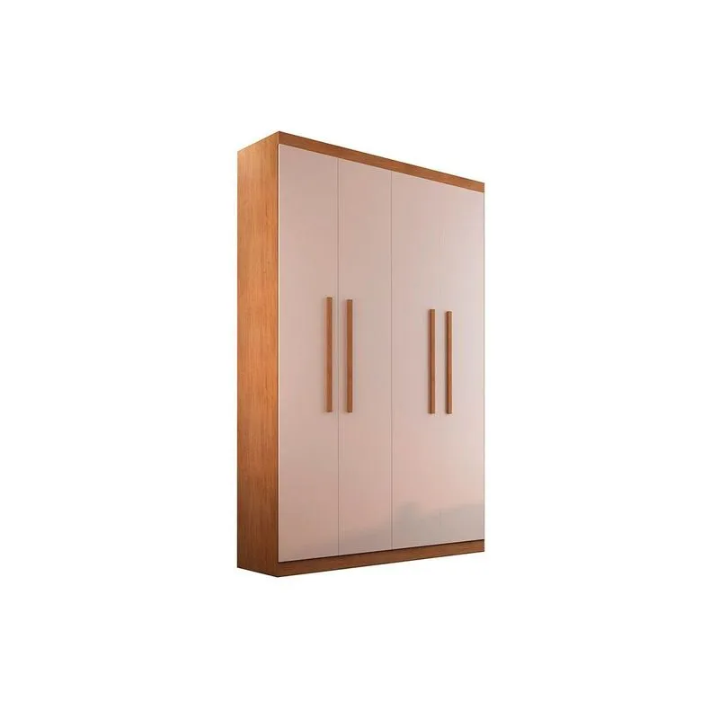 Roupeiro Rufato Espanha 4 Portas e 2 Gavetas Imbuia/Whit