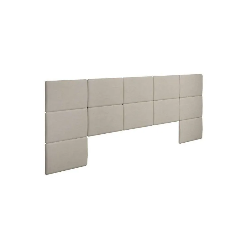 Painel Estofado 12 Módulos Rufato Veludo Creme