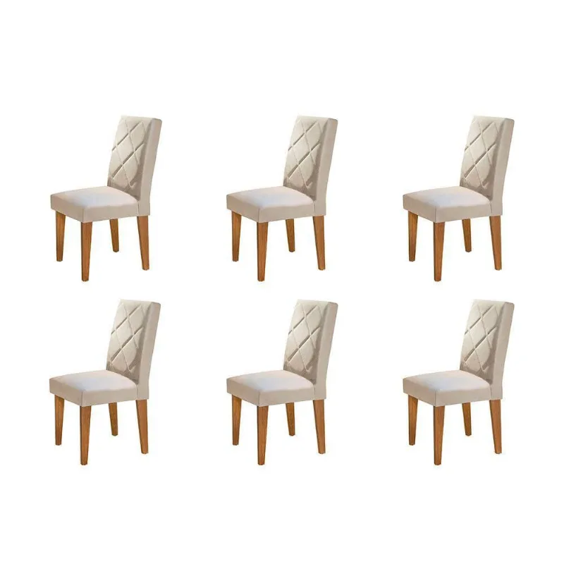 Conjunto 6 Cadeiras Olímpia Imbuia