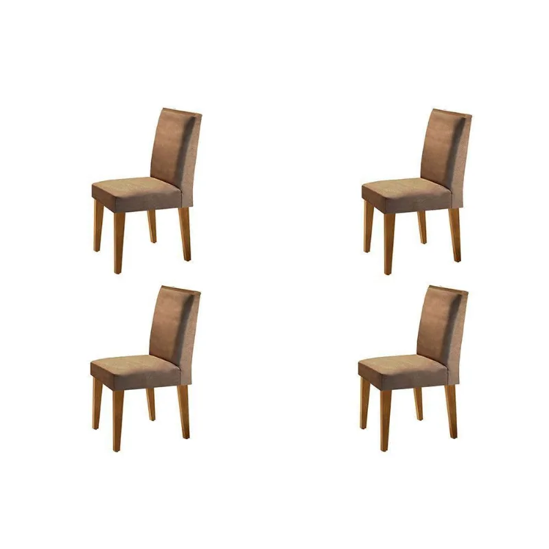 Conjunto 4 Cadeiras Para Sala De Jantar Lunara Imbuia