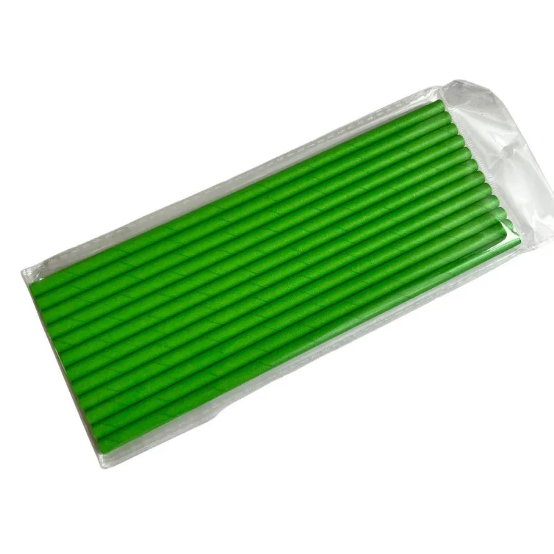Canudo De Papel Verde C/12 Yoss