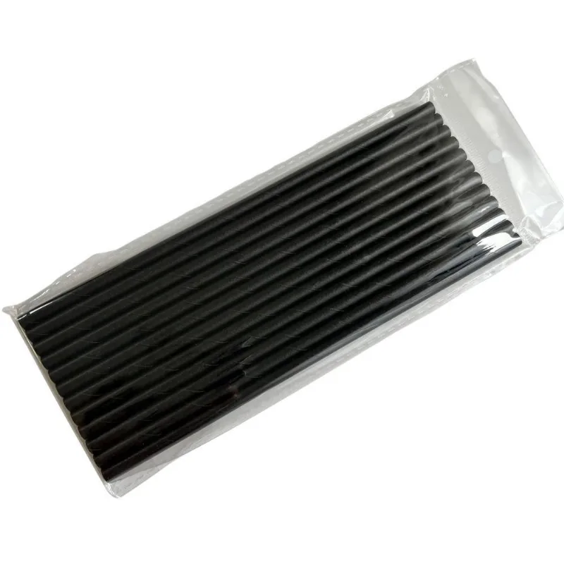 Canudo De Papel Preto C/12 Yoss