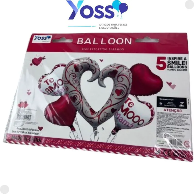 Kit de Balões de Coração para Dia das Mães BL4013 - Yoss