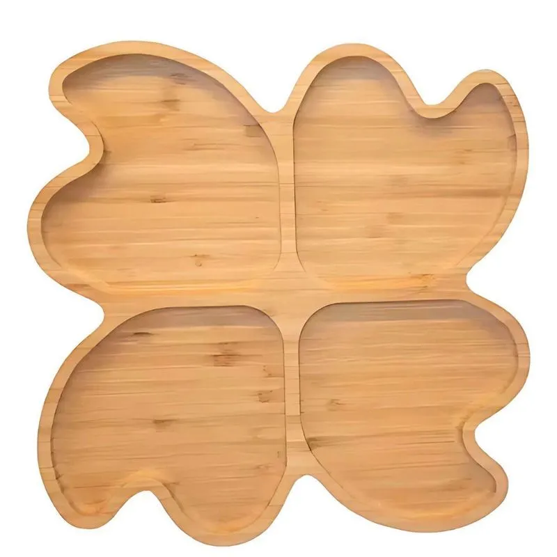 Bandeja Petisqueira Mdf 4 Divisórias Flor Dc1146 - Yoss