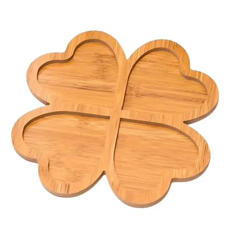 Bandeja Petisqueira Trevo 4 Corações de mdf DC1149 - Yoss