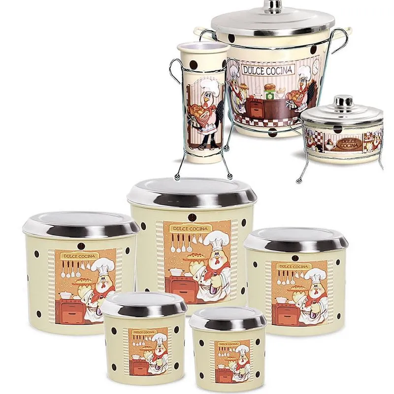 Kit De Pia Com Suporte Mantimento Cozinha Galinha 012