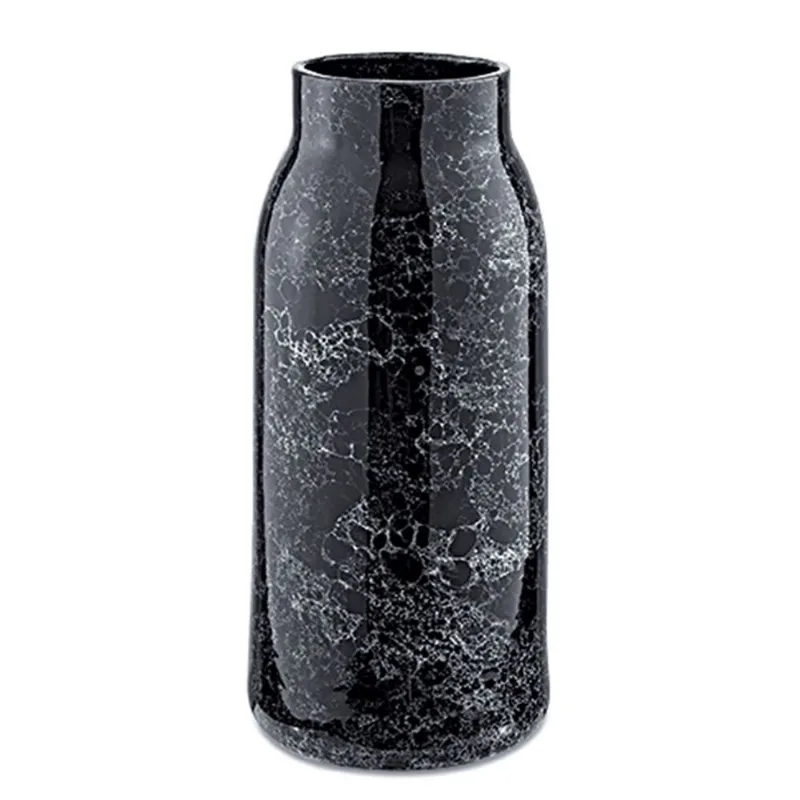 Vaso Ceramica Preto Marmorizado