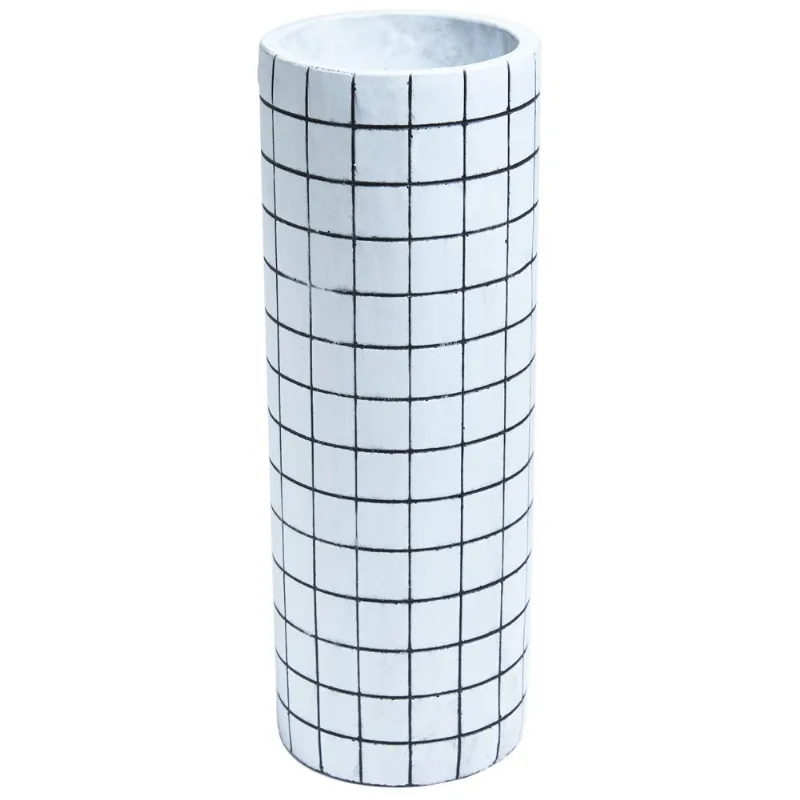 Vaso Decorativo de Cimento 28cm Mart 10909 Branco