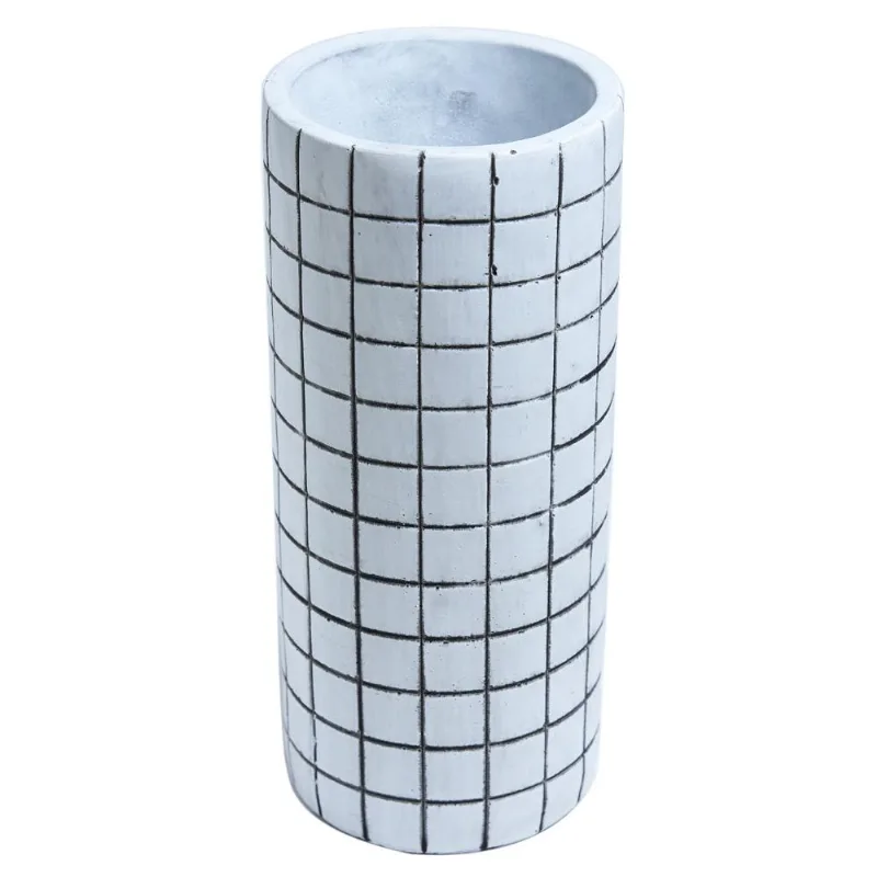 Vaso Decorativo de Cimento 23cm Mart 10910 Branco