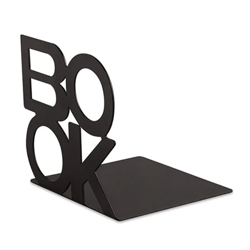 Aparador De Livros Book Preto Em Metal 13 Cm - D'rossi