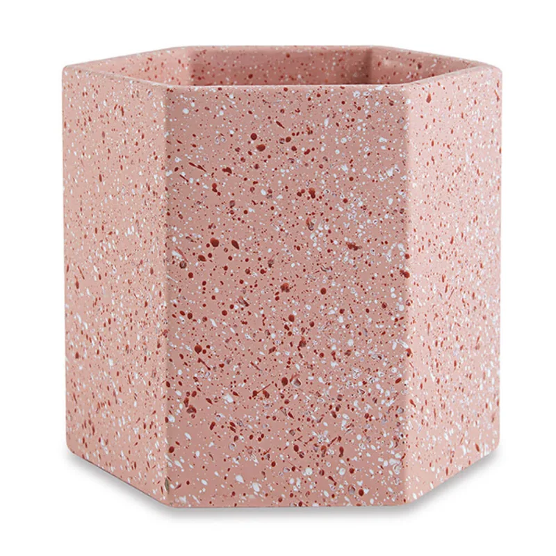 11507 G-Cachepot Em Cimento Rosa